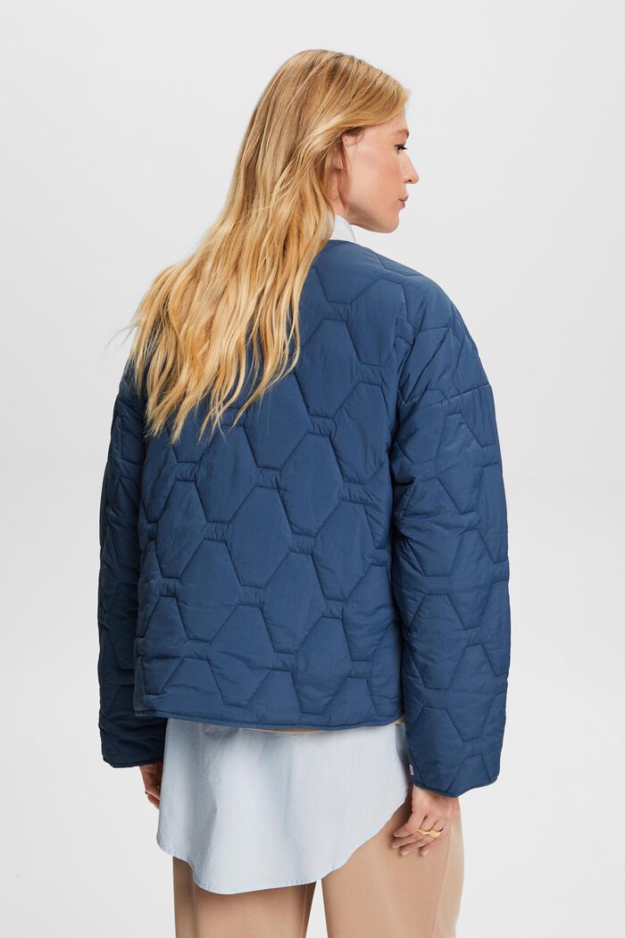 Gerecycled: lichte gewatteerde jas, GREY BLUE, detail image number 3