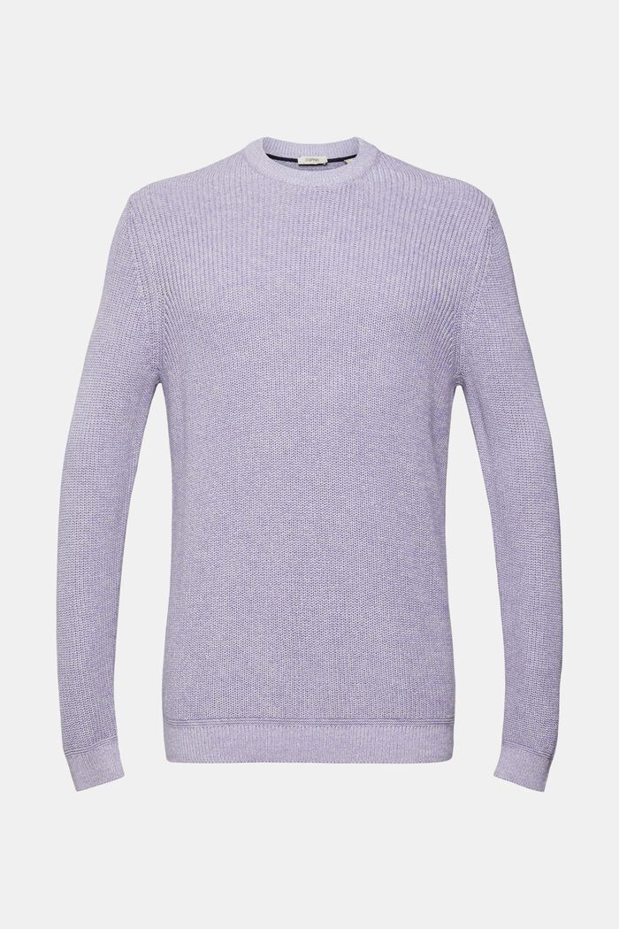 Gestreepte sweater, LILAC, overview