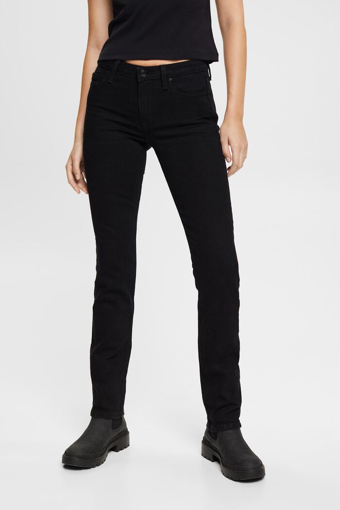 Jeans met wijde pijpen, BLACK RINSE, overview