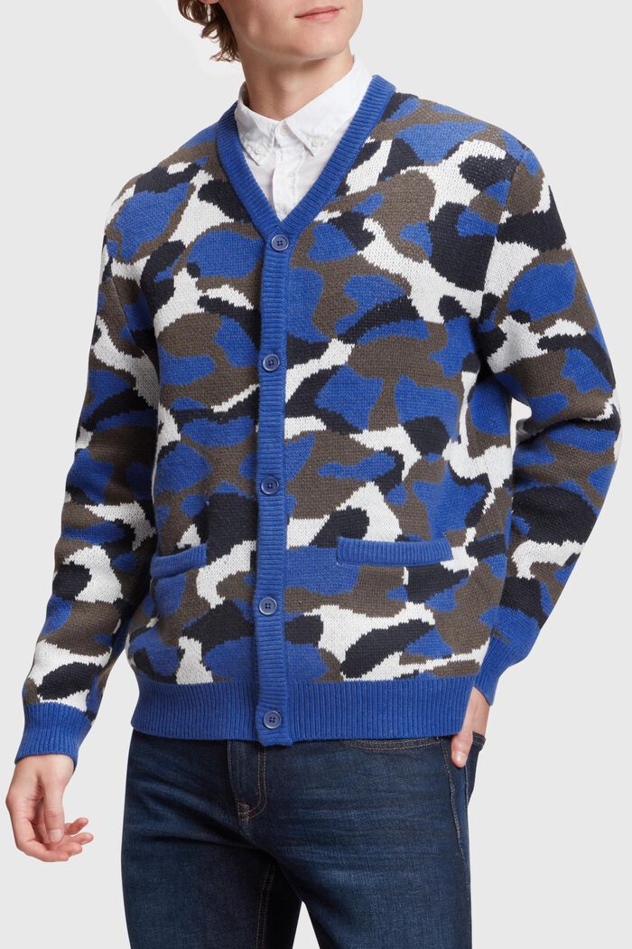 Vest met camouflagemotief, NAVY, detail image number 0