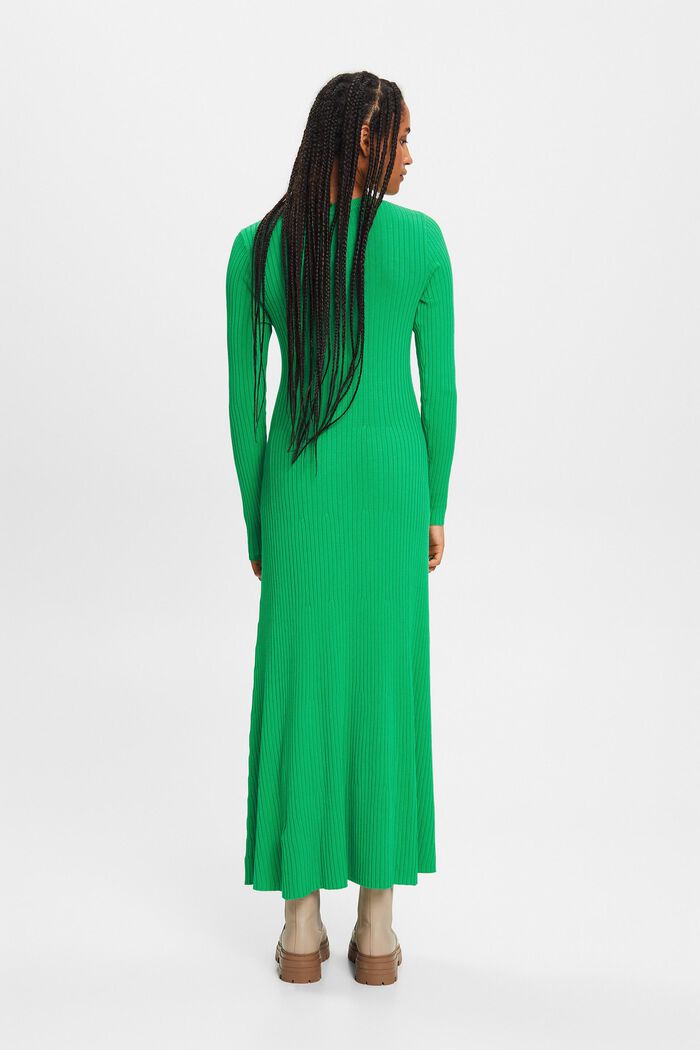 Maxi-jurk van ribbreisel, GREEN, detail image number 4