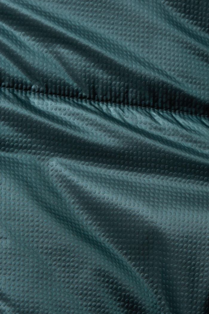 Gewatteerde jas met structuur, DARK TEAL GREEN, detail image number 4