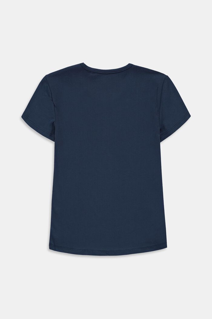 T-shirt met print, katoen-stretch, PETROL BLUE, detail image number 1