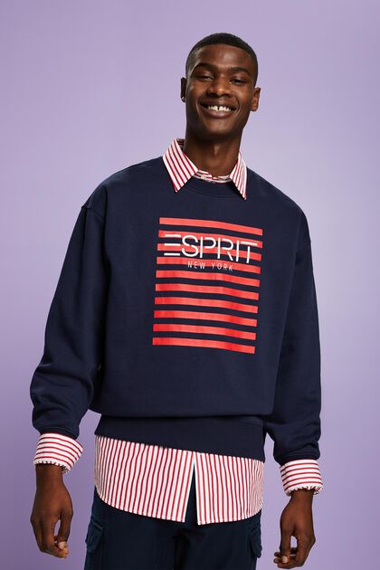 Sweatshirt met logo en ronde hals