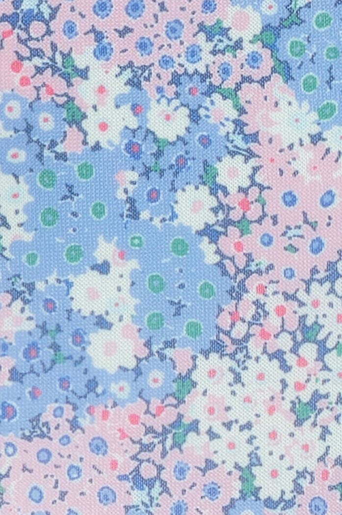Mesh maxi-jurk met bloemenprint all-over, LIGHT BLUE, detail image number 3