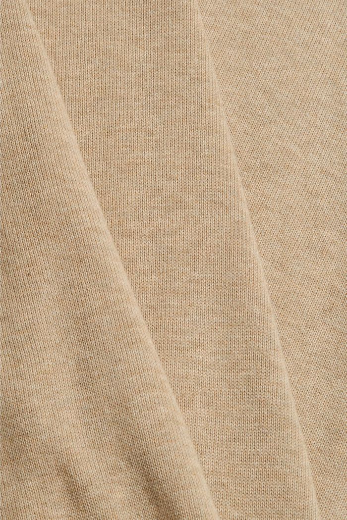 Basic trui van 100% pima katoen, BEIGE, detail image number 4