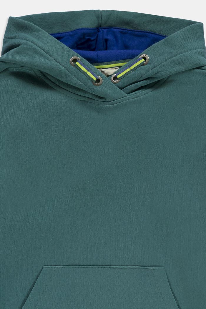 Katoenen hoodie, TEAL GREEN, detail image number 2