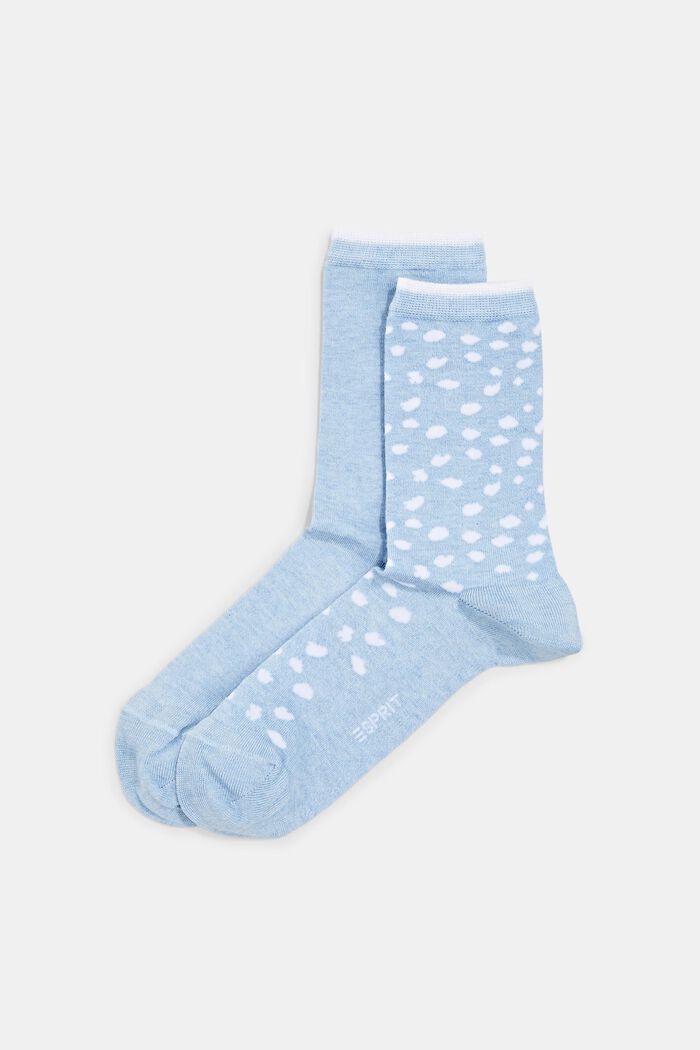 2 paar sokken van een mix met biologisch katoen, JEANS, detail image number 0