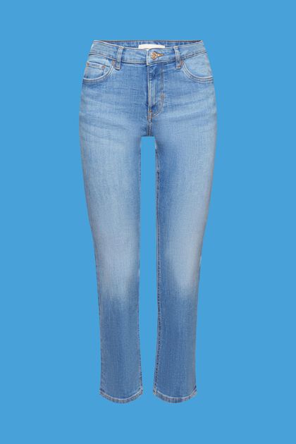 Mid-rise jeans met cropped pijpen