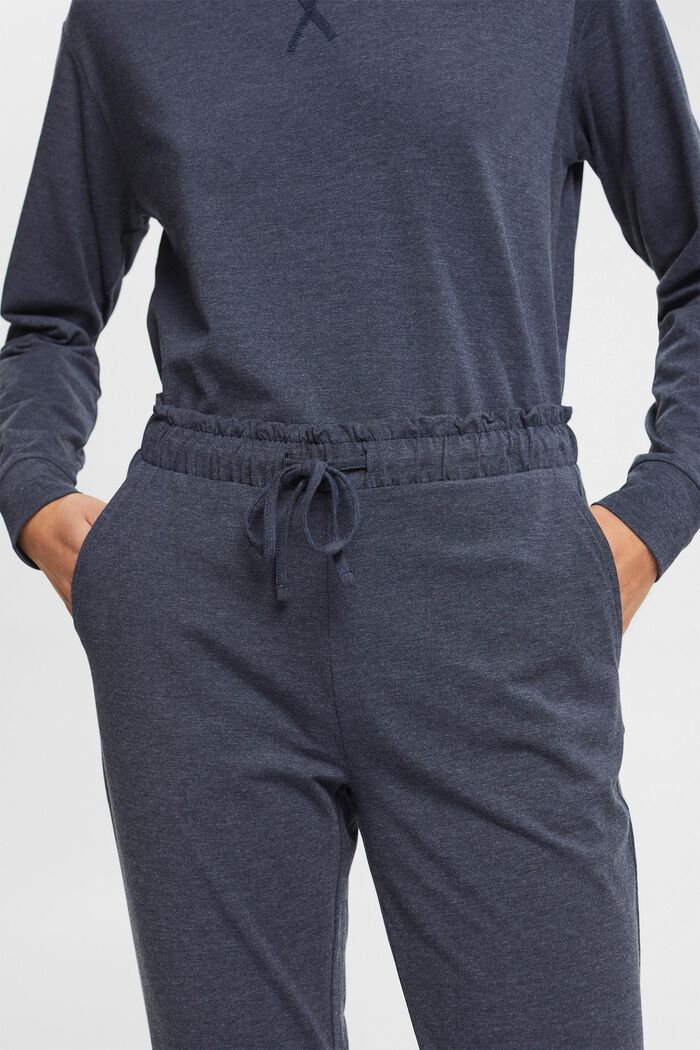 Jersey broek met elastische band, NAVY, detail image number 3