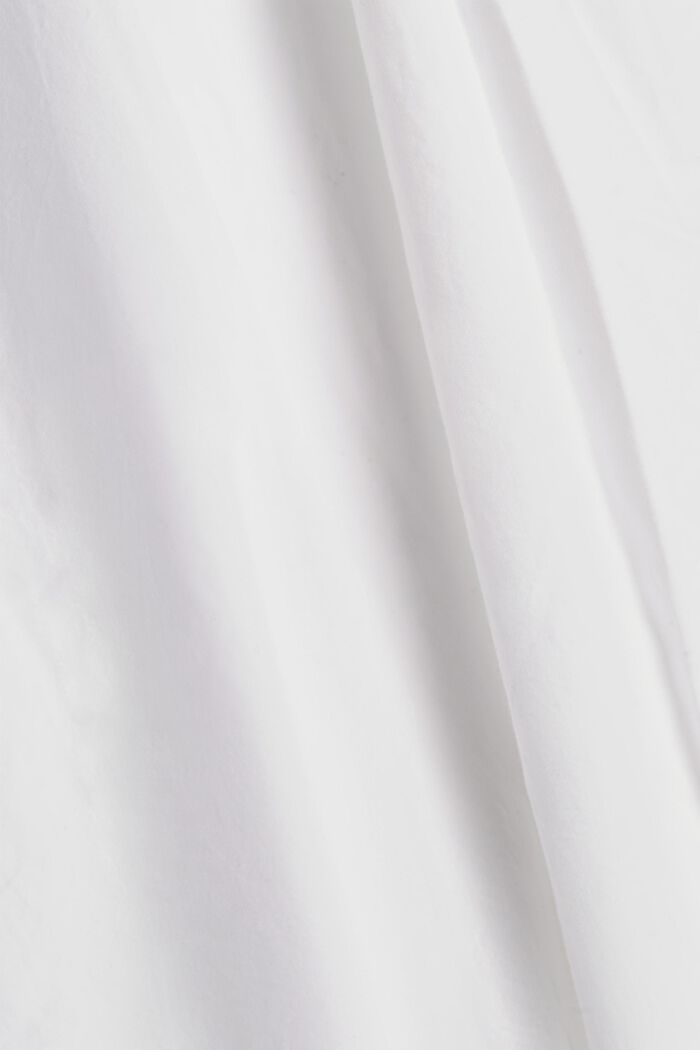Lange blouse van 100% biologisch katoen, WHITE, detail image number 4