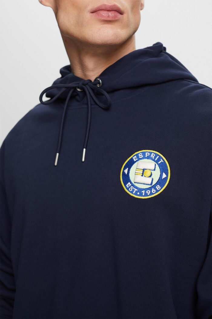 Katoenen hoodie met logo, NAVY, detail image number 3