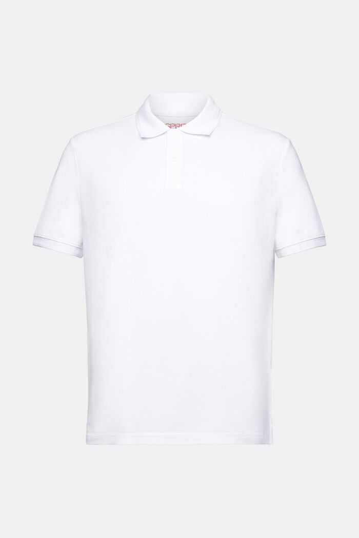 Poloshirt van katoen-piqué, WHITE, detail image number 6