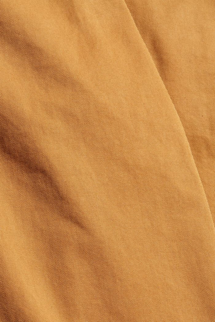 High rise broek met dubbele knoop, 100% biologisch katoen, BARK, detail image number 4