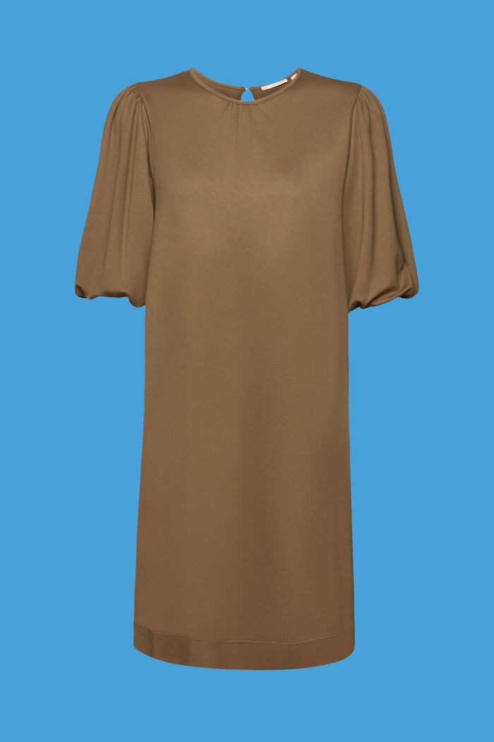 Mini-jurk met volumineuze mouwen, KHAKI GREEN, detail image number 6