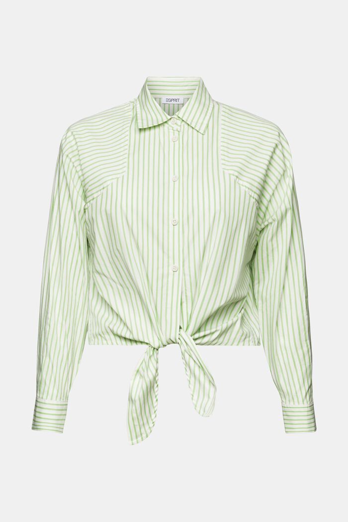 Gestreepte shirt met mooi strikkoordje, CITRUS GREEN, detail image number 6