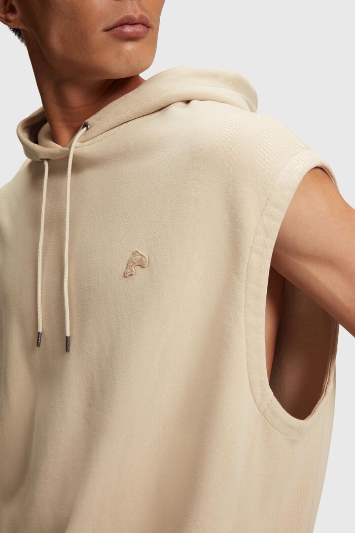 Mouwloze hoodie Color Dolphin, SAND, detail image number 2