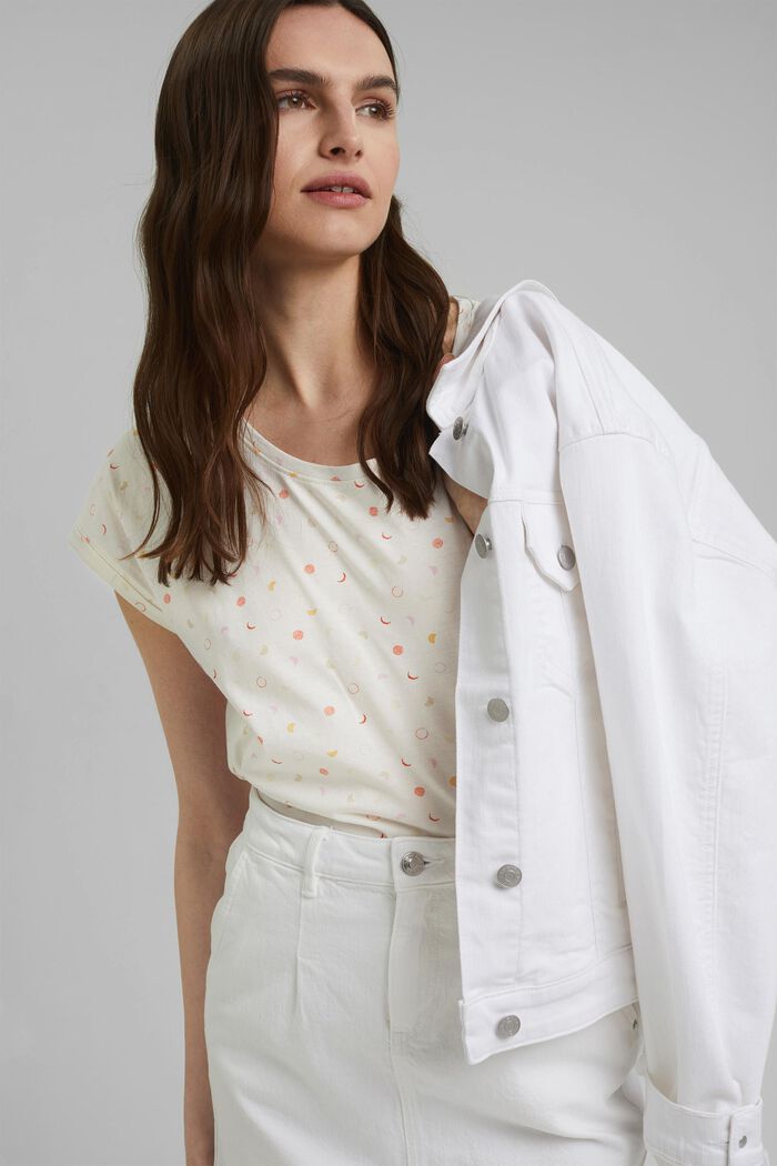 Shirt met print, van 100% organic cotton, OFF WHITE, detail image number 5