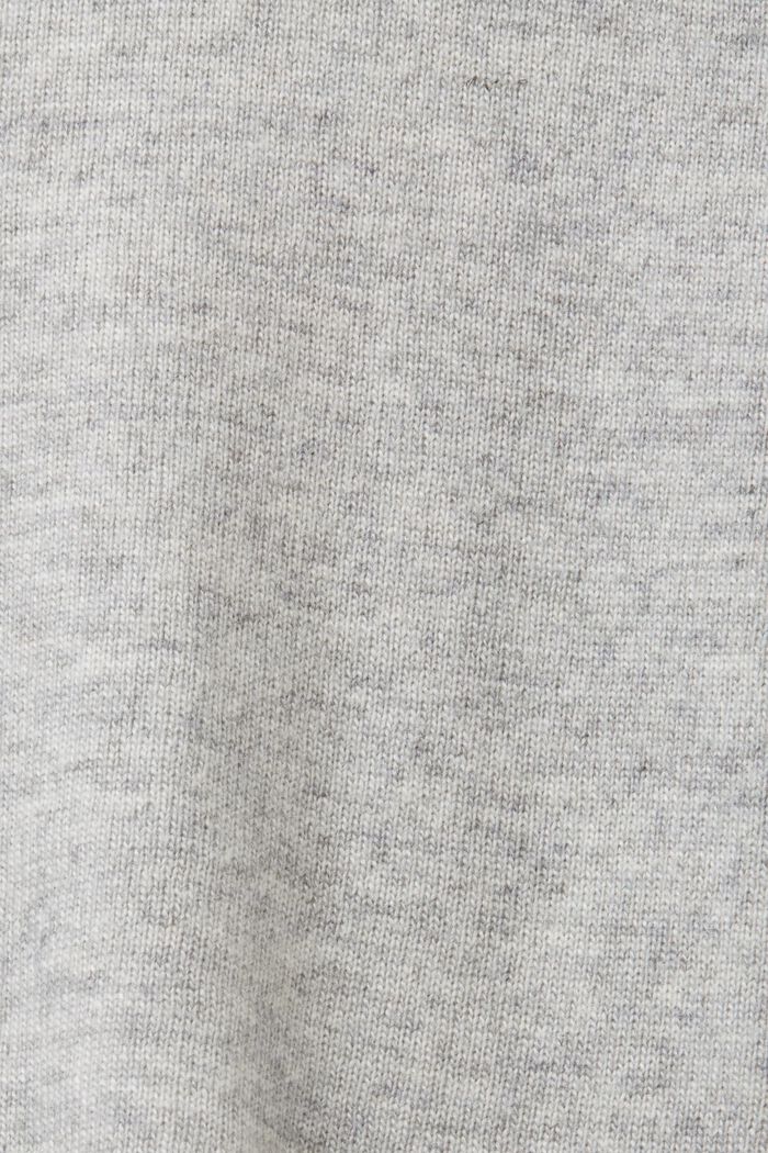 Met kasjmier: trui met korte mouwen, LIGHT GREY, detail image number 5