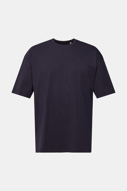 Oversized jersey T-shirt, NAVY, overview