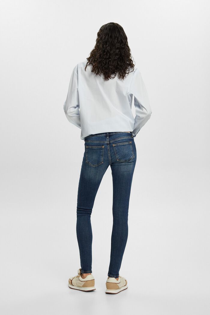Low rise skinny jeans, BLUE MEDIUM WASHED, detail image number 3
