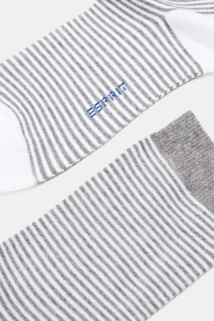 Set van twee paar sokken van een mix met biologisch katoen, WHITE/GREY, detail image number 1