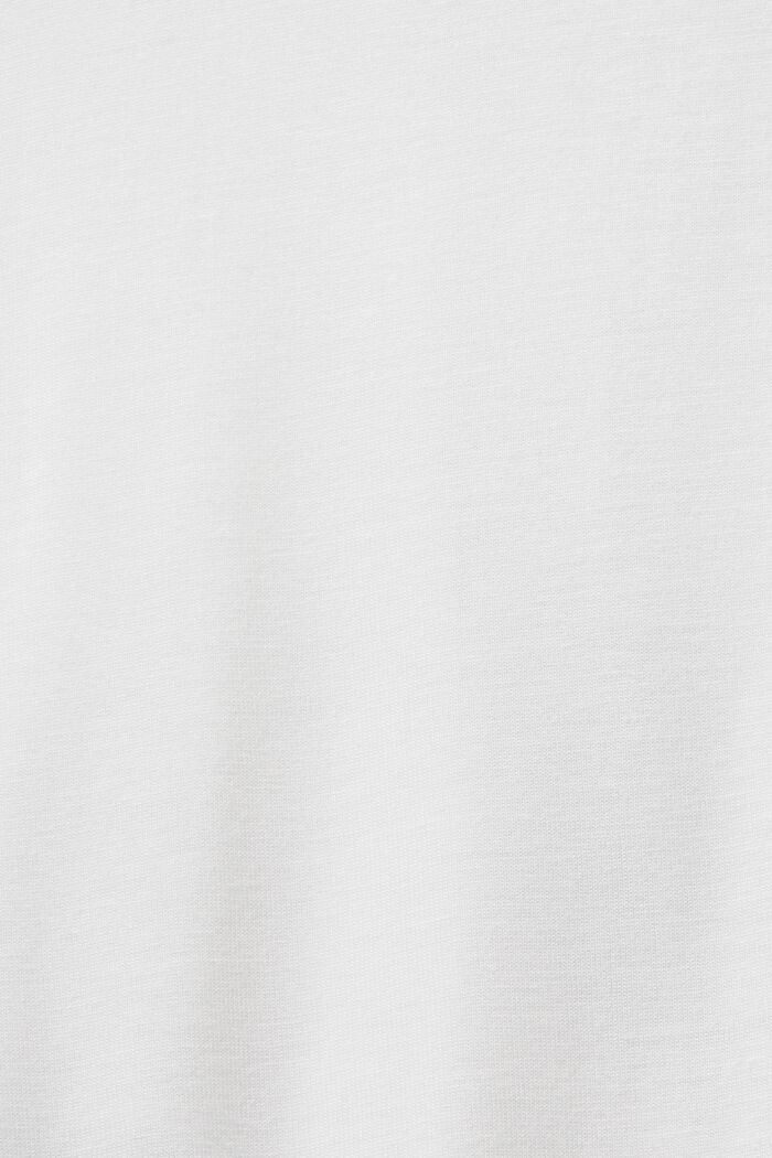Viscose T-shirt met V-hals en metallic print, OFF WHITE, detail image number 5