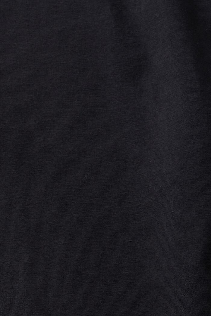 Jersey T-shirt met logo-applicatie, BLACK, detail image number 5