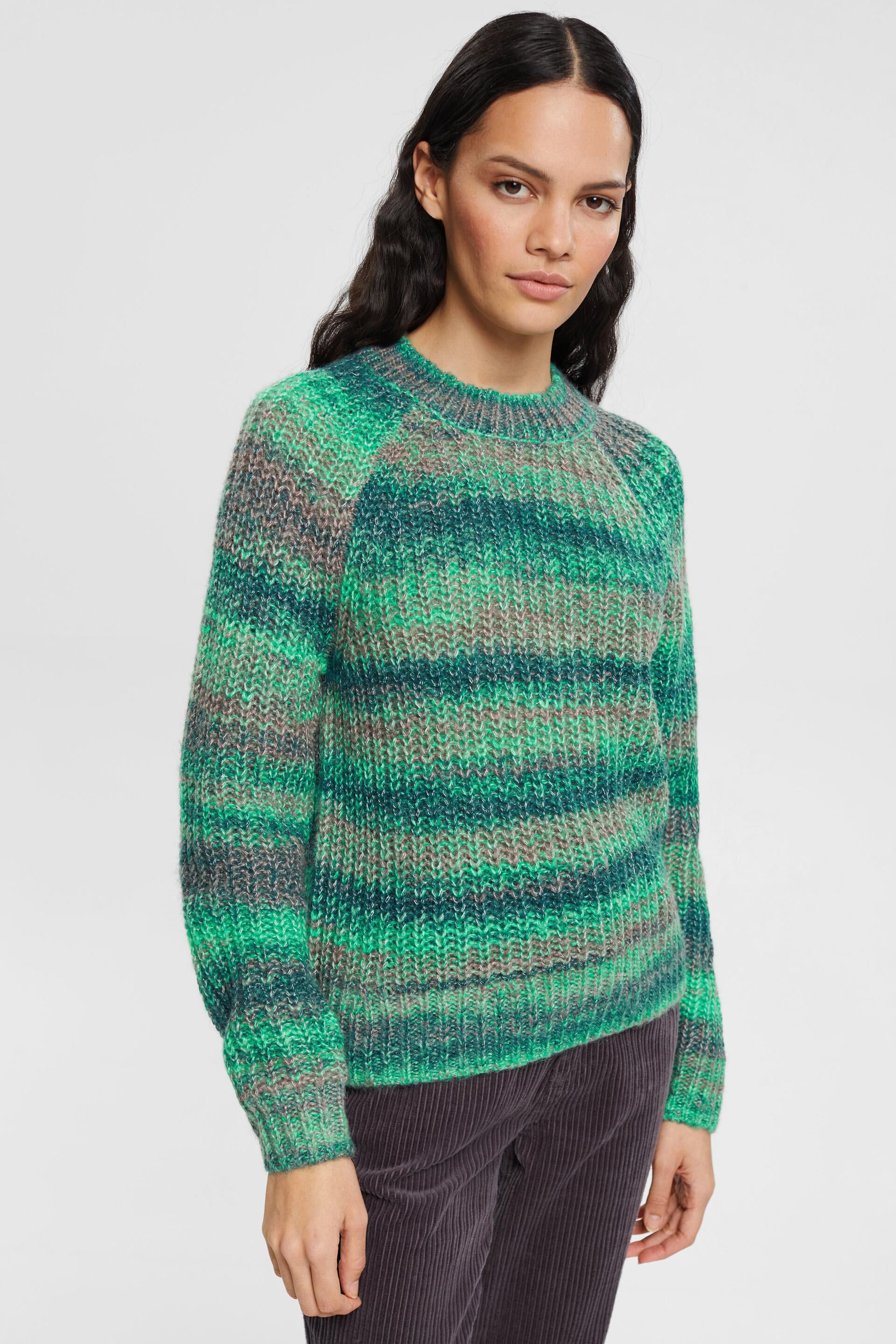 Mode Sweaters Kraagloze sweaters Esprit Kraagloze sweater groen casual uitstraling 
