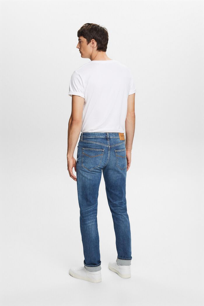 Rechte selvedge jeans met middelhoge taille, BLUE MEDIUM WASHED, detail image number 3