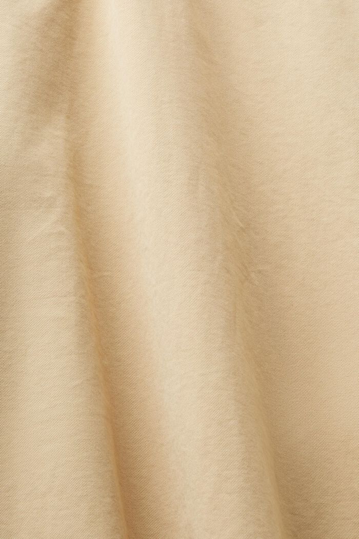 Canvas jurk van 100% pima katoen, SAND, detail image number 5