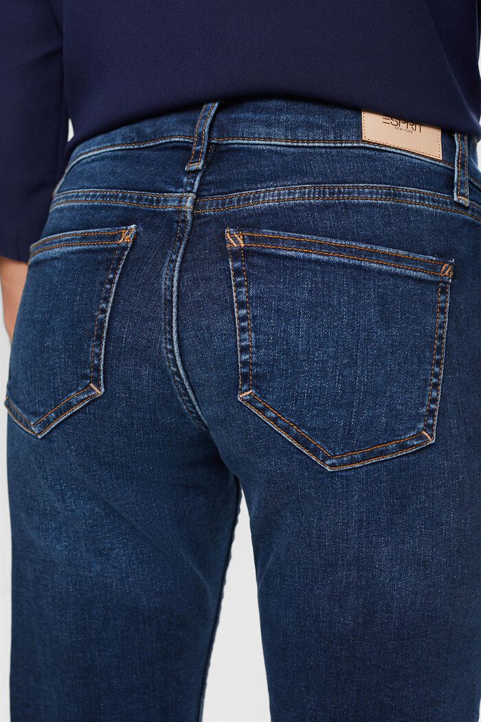 Bootcut jeans met middelhoge taille, BLUE DARK WASHED, detail image number 4
