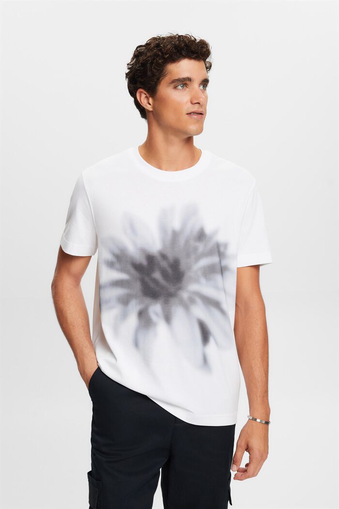T-shirt van pimacotton, WHITE, detail image number 1