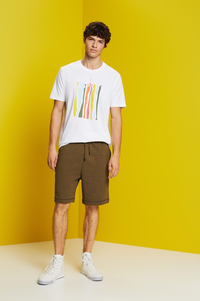 Jersey T-shirt met print, 100% katoen, WHITE, detail image number 4
