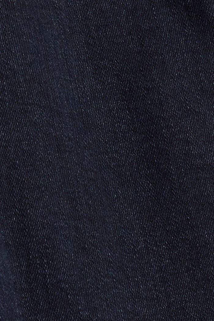 Jeans van biologisch katoen met een hoge band, BLUE BLACK, detail image number 4