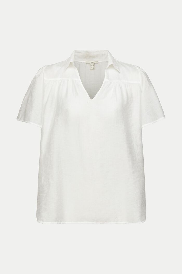 Met linnen: luchtige blouse, OFF WHITE, overview