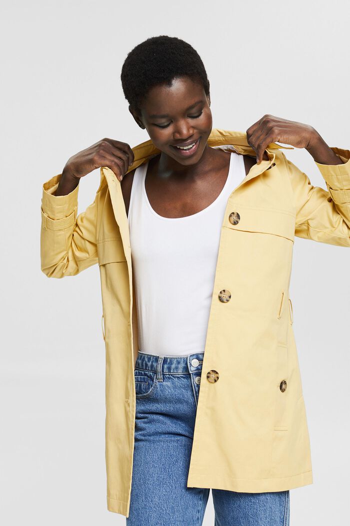 Outerwear jas, DUSTY YELLOW, overview