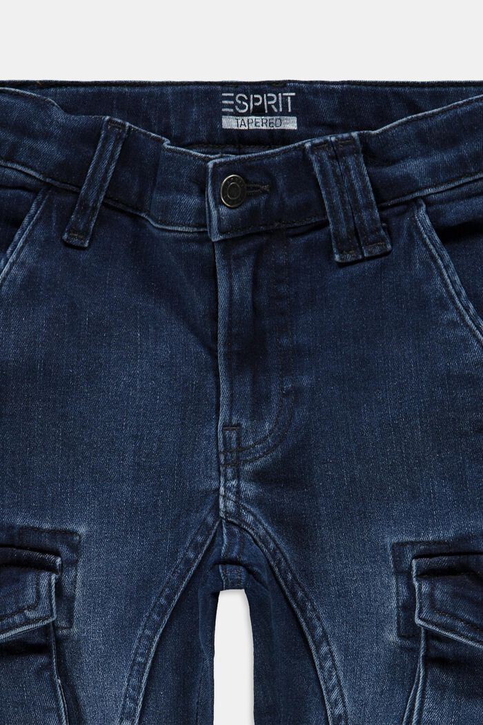Jeans in cargostijl, BLUE DARK WASHED, detail image number 1