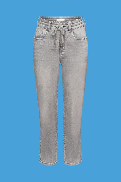 Boyfriend jeans met tunnelkoord op taillehoogte