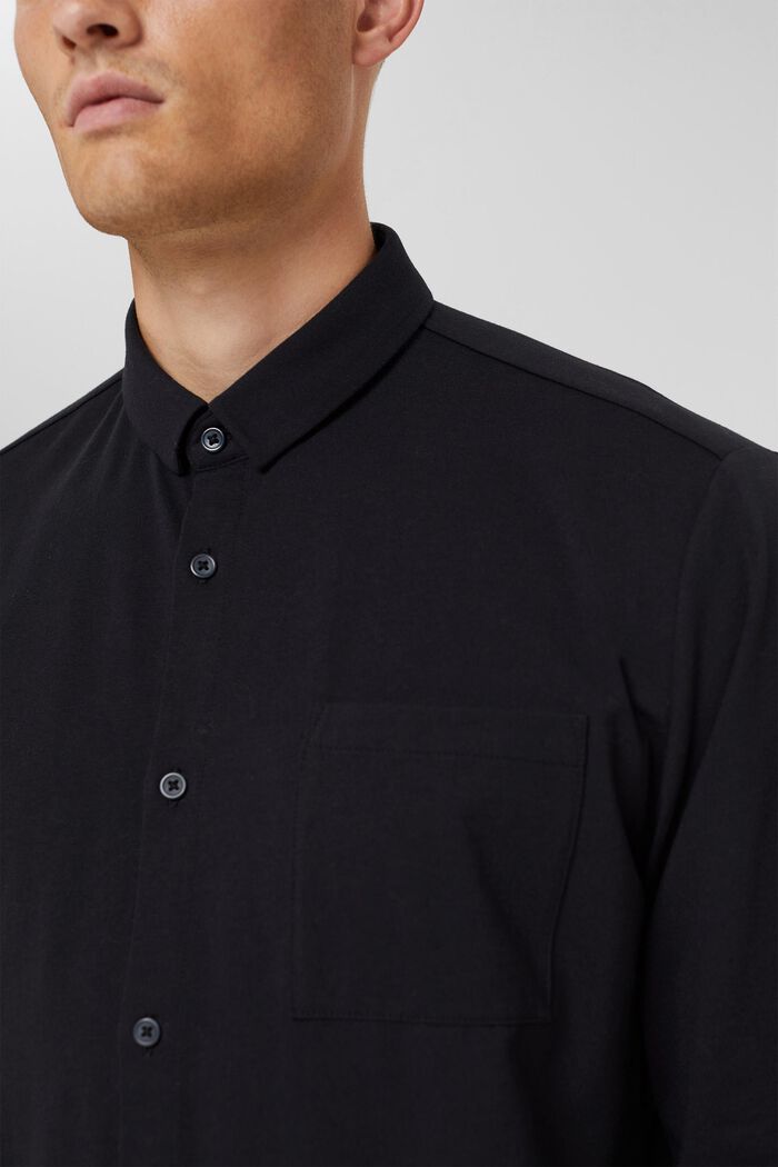 Jersey overhemd met COOLMAX®, BLACK, detail image number 1