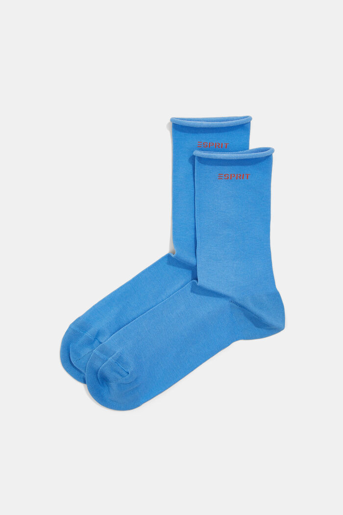 2 paar grofgebreide sokken, MORNING SKY, detail image number 0