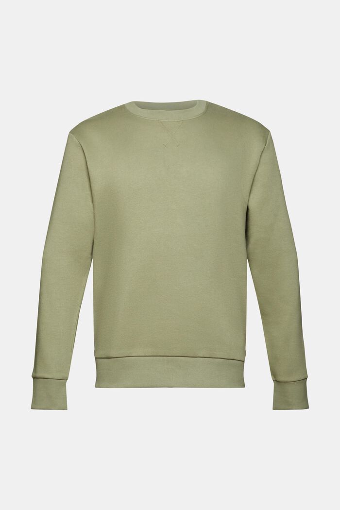 Gerecycled: effen sweatshirt, LIGHT KHAKI, detail image number 6