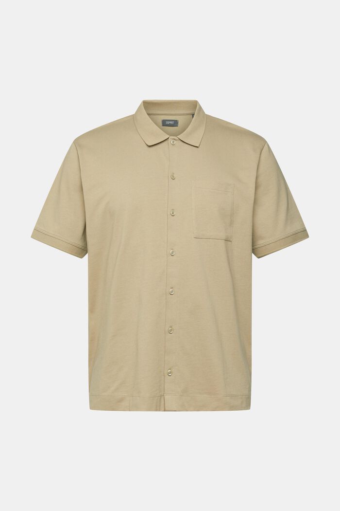 Shirt met relaxed fit, PALE KHAKI, overview