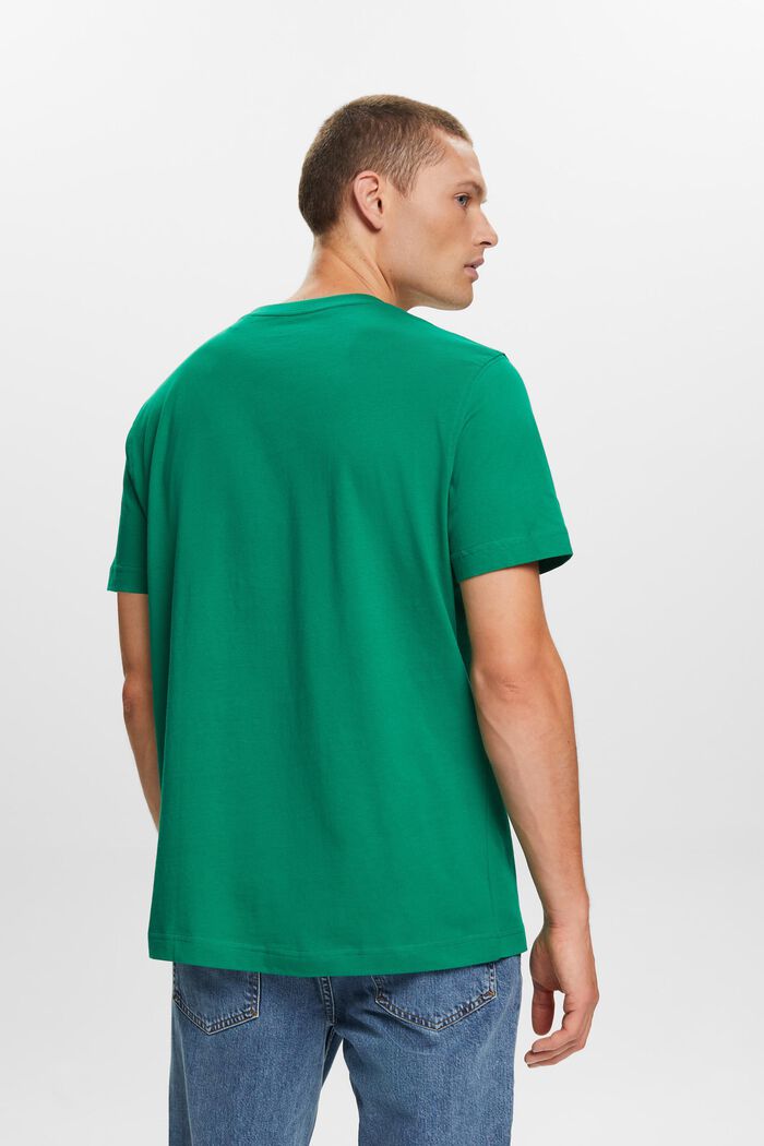 Grafisch T-shirt van katoen-jersey, DARK GREEN, detail image number 3