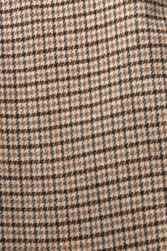 Mantel van een wolmix met ruitmotief, BARK, detail image number 4