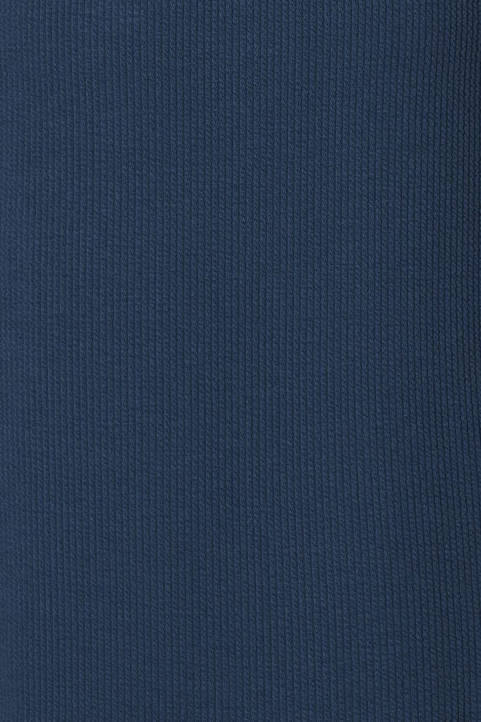 Midi-jurk van ribbreisel, SEA TEAL, detail image number 3