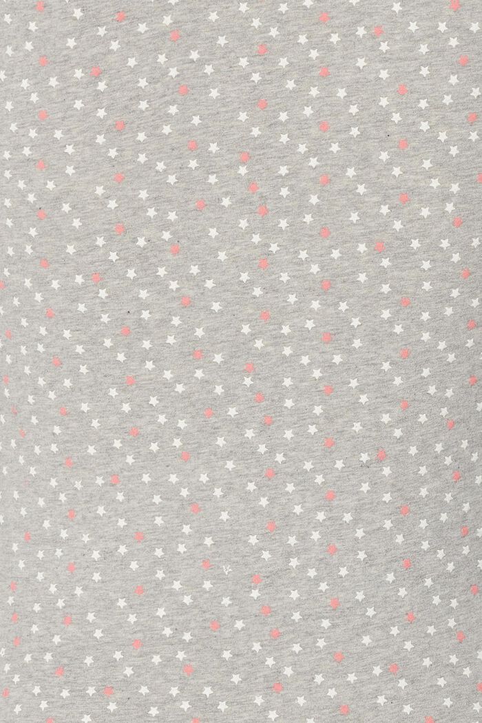 Pyjamaset met sterrenprint, LIGHT GREY MELANGE, detail image number 5
