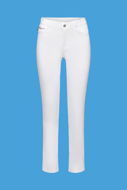 Jeans met ritsdetails, WHITE, overview