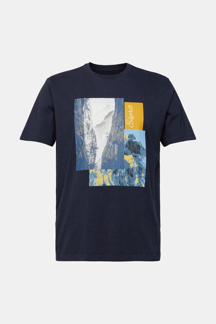 T-shirt met print, NAVY, overview