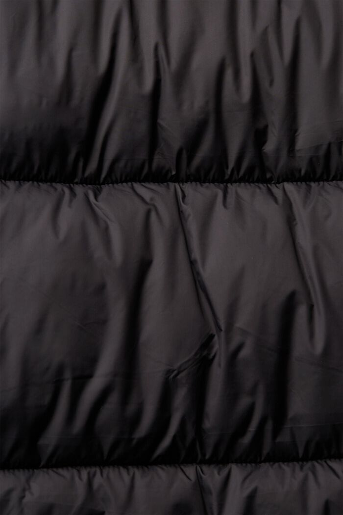 Gewatteerde mantel met neonkleurige details, BLACK, detail image number 5